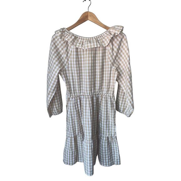 J. Crew Seersucker ruffleneck Gingham mini dress - Picture 5 of 11